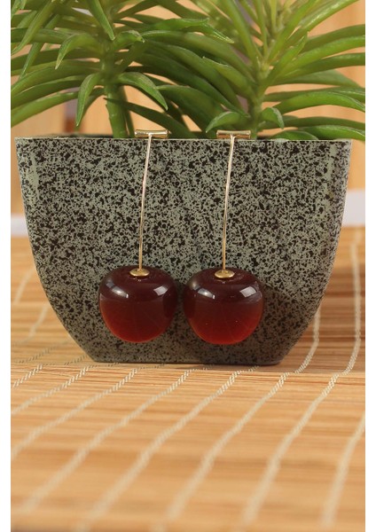 Tegan Gold Renk Kiraz Model Kadın Küpe TG27BKP6727 fırsatları