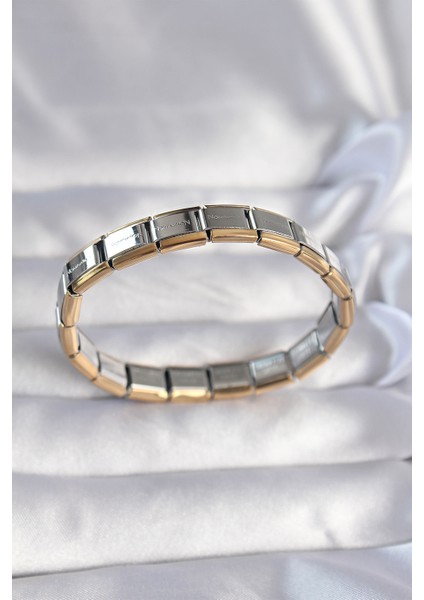 Tegan 316L Çelik Çift Renk Yazılı Nomination Bileklik TG27BB6111