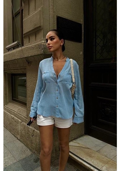 Poulina Flamlı Keten Gömlek 3257-08 modelleri