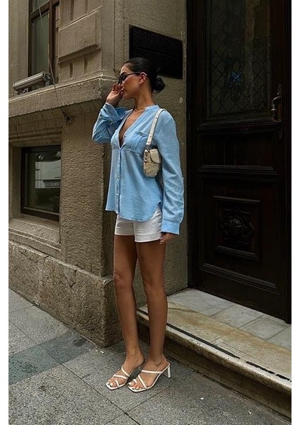 Poulina Flamlı Keten Gömlek 3257-08 indirimleri