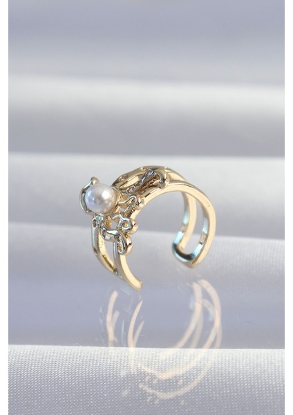 Tegan Pirinç Gold Renk Incili Ahtapot Earcuff Küpe TG27BKP9333 fiyatları