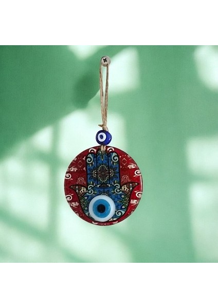 Fatma Ana Bereket Eli Desenli Nazar Boncuklu Duvar Süsü 10 cm Cam Duvar Süsü fiyatları