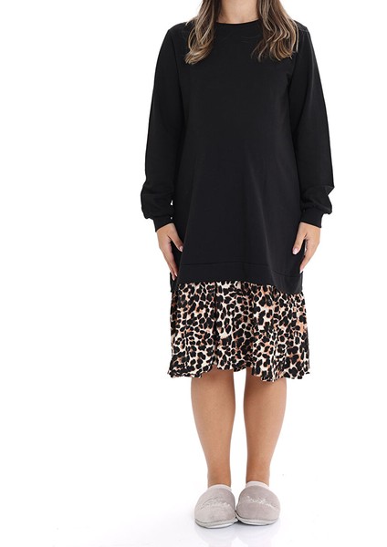 Anne Hamile Elbise Bisiklet Yaka Uzun Kol Reçme Paça fiyatları