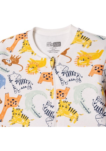 Erkek Bebek Uyku Tulumu 2.5 Tog Interlok Bisiklet Yaka Uzun Kol Ribanalı Paça modelleri