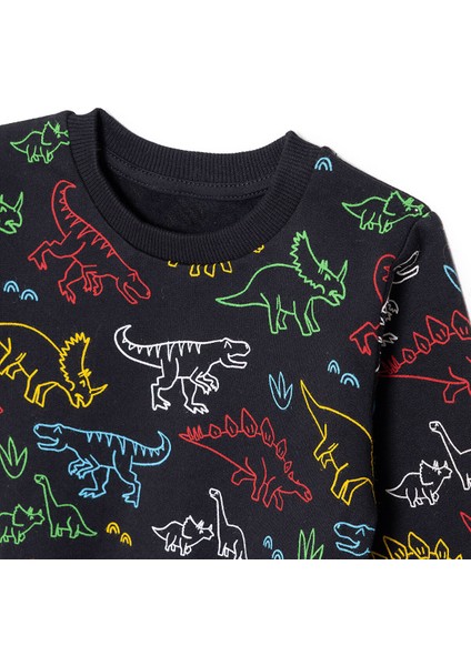 Erkek Bebek Basic Sweatshirt Şardonlu Bisiklet Yaka Uzun Kol modelleri