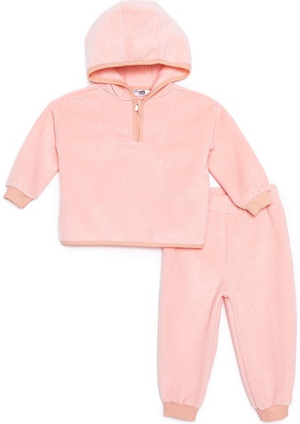 Kız Bebek Eşofman Takımı Fermuarlı Uzun Kol Ribanalı Paça