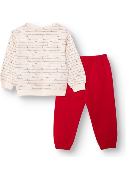 Kız Bebek Eşofman Takımı Bisiklet Yaka Uzun Kol Lastikli Paça fiyatları