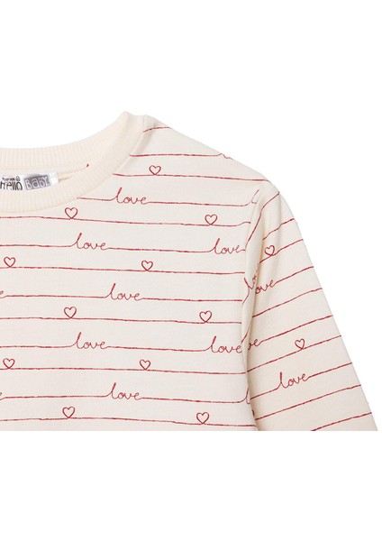 Kız Bebek Eşofman Takımı Bisiklet Yaka Uzun Kol Lastikli Paça modelleri