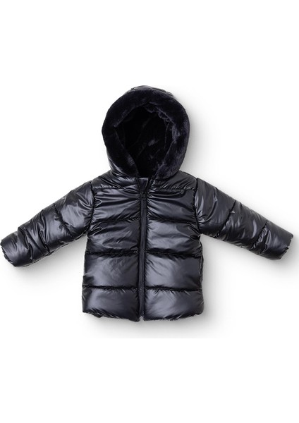 Kız Bebek Mont Fermuarlı Uzun Kol