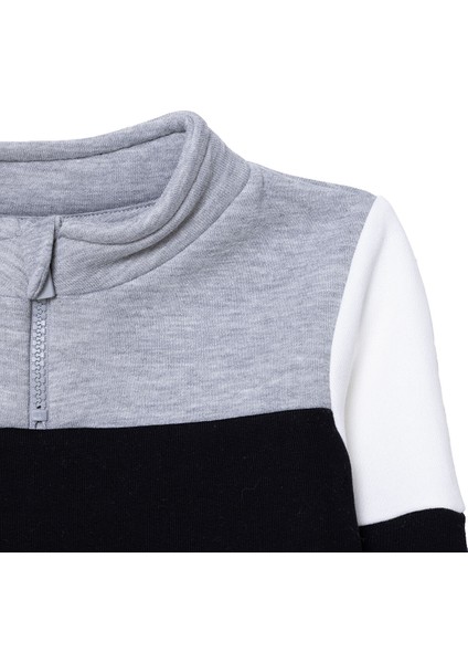 Erkek Bebek Eşofman Takımı Fermuarlı Bisiklet Yaka Uzun Kol Ribanalı Paça modelleri