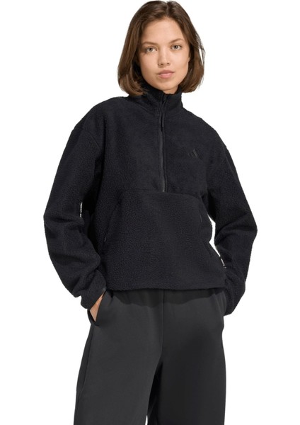 AJM8444 Adidas W Ct Fleece Hz Kadın Ceket Siyah