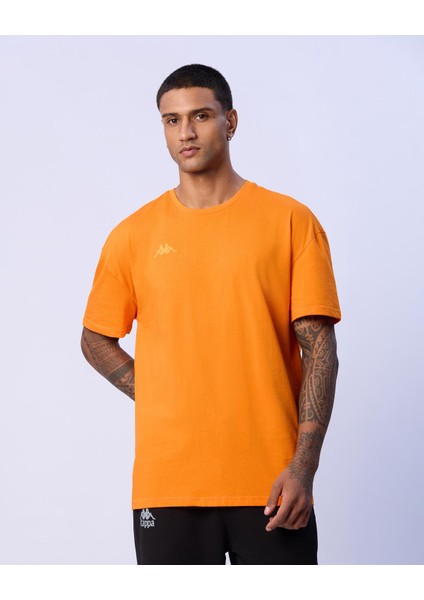 Logo Adam Erkek Koyu Turuncu Oversize Fit Tişört fiyatları