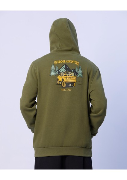 Theo Erkek Haki Hoodie fırsatları