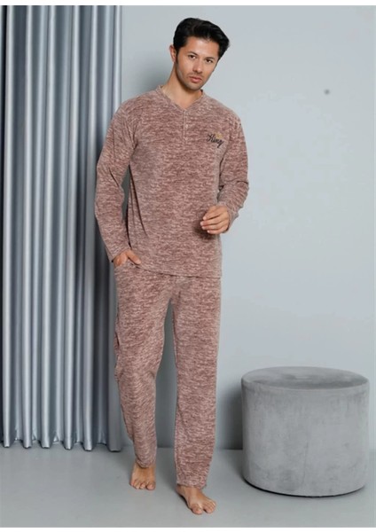 Moda Polar Erkek Pijama Takımı Sütlü Kahve fiyatları