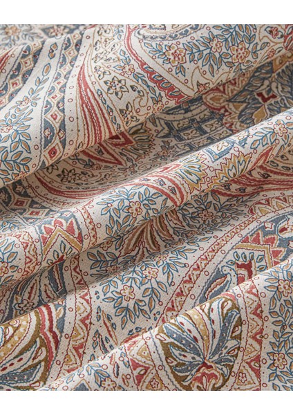 Boho Chic Pamuk Tek Kişilik Nevresim Takımı 160X220 cm Bej