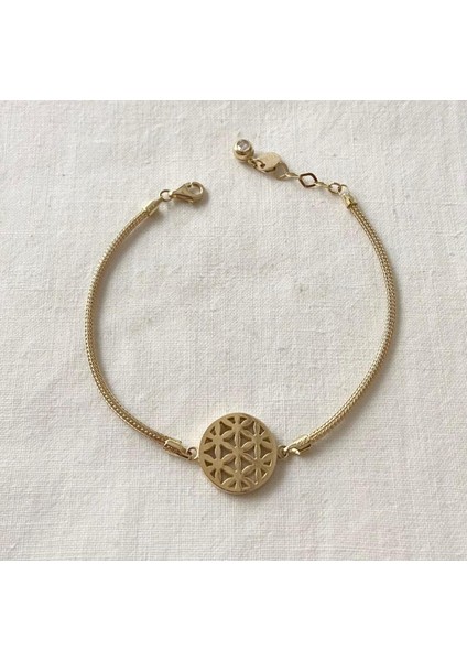 Yaşam Çiçeği Altın Bileklik