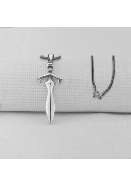 Klıc Tasarımlı 925 Ayar Gümüş Erkek Kolye Ucu
