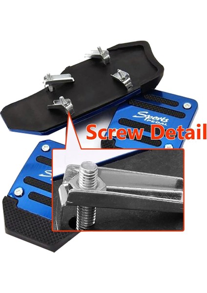 3pcs Yakıt Gaz Hızlandırıcı Pedal Pedalı Pedalı Debriyaj Pedi Kapak Ayak Pedalları mt Manuel Şanzıman Arabası Mavisi (Yurt Dışından) fırsatları