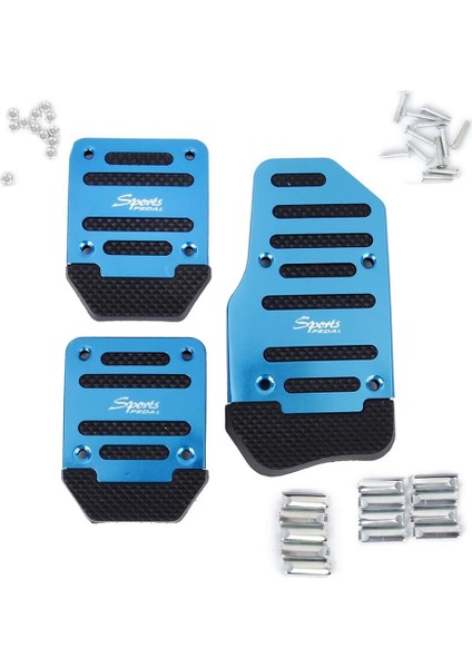 3pcs Yakıt Gaz Hızlandırıcı Pedal Pedalı Pedalı Debriyaj Pedi Kapak Ayak Pedalları mt Manuel Şanzıman Arabası Mavisi (Yurt Dışından) indirimleri