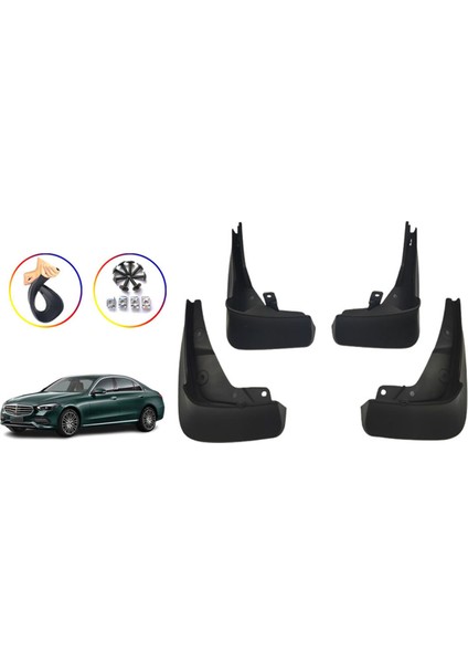 4pcs Araba Çamurlu Çamurlar Çamurlar Sıçrama Muhafızları Mercedes-Benz C-Class Sports Edition Için Lastik Çamurlukları C260 C300L 2022-2025 (Yurt Dışından) fiyatları