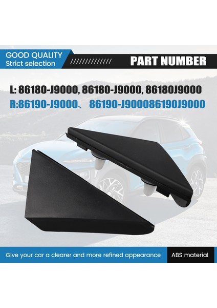 Araba Sol +Sağ Çamurluk Sütü Trim Kalplama 86180-J9000 86190-J9000 Hyundai Kona 2018-2023 (Yurt Dışından) indirimleri