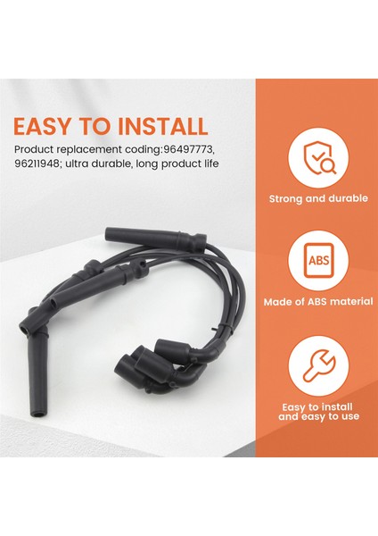 4pcs Excelle Için Buji Teli 1.6 Chevrolet Aveo Cruze Kalos Rezzo Daewoo Kalos Lanos Nubira Rezzo 96497773 (Yurt Dışından) indirimleri