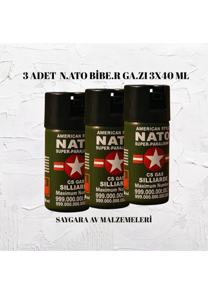 3 Adet Nat.o Bib.er Ga.zı 3X40 ml