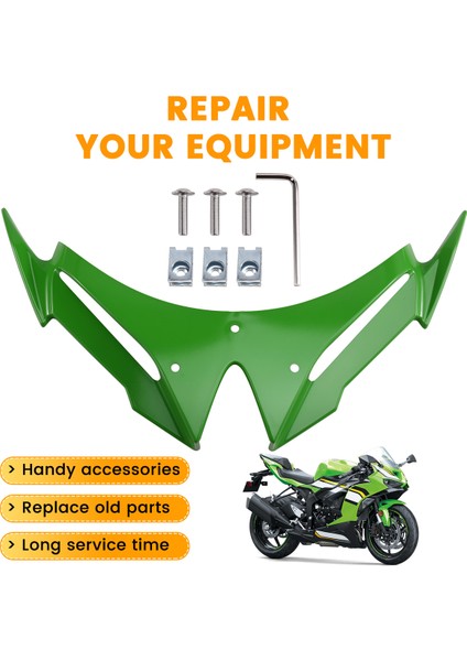 Motosiklet Ön Çamurluk Dekorasyon Burun Gagası Kawasaki NINJA500 Ninja 500 2024-2025 Bırakma Kuvveti Hava Deflektörü, Bir (Yurt Dışından) indirimleri