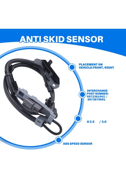 Yeni Sağ Abs Hız Sensörü Anti Skid Sensörü Fr Isuzu D-Max / Rodoo 2.5td / 3.0td 2003+ 8972361042 /8973879891 (Yurt Dışından) indirimleri