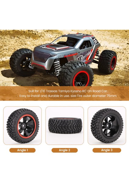 1:10 Ralli Aracı 75MM Lastik Lastik ve Tekerlek Jantları 1/10 Ölçekli Hsp 94123 Hpı Kyosho Tamiya Rc Yol Arabası (Yurt Dışından) indirimleri