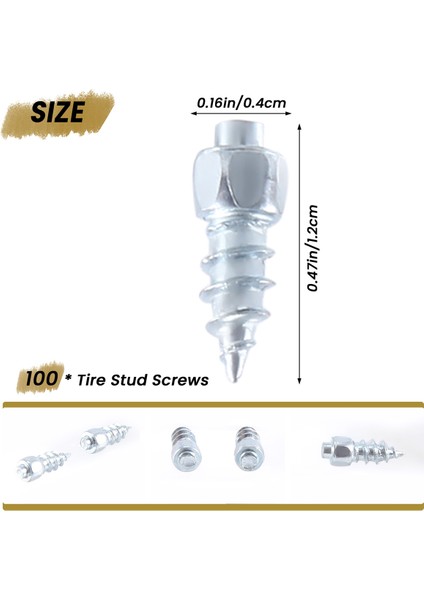 100PCS 12MM Lastik Saplamaları Karbür Vidalı Kar Sivri Uçlar Araba/suv/atv/utv Otomobil Lastik Saplaması Için Kayma Önleyici Anti-Buz (Yurt Dışından) fırsatları