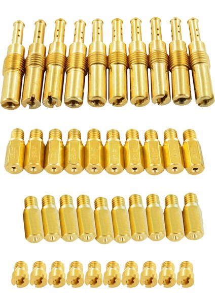 Keihin Karbüratör Için 30 Adet Ana Jetler+10 Adet Yavaş/pilot Jet Seti 120 125 130 135 140 32 45 48 50 52 55 150 155 (Yurt Dışından)