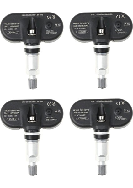 4pcs Lastik Basınç Sensörü Büyük Duvar Için Tpms Haval H5 Kanat 5 C30 434MHZ 3641110-K80 3641110AK80XA (Yurt Dışından)