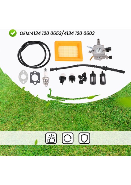 Stıhl FS120 FS200 FS250 FS300 FS350 FR350 FR450 FR450 Için Karbüratör Hava Filtre Kiti 4134 120 0653 4134 120 0603 (Yurt Dışından) indirimleri