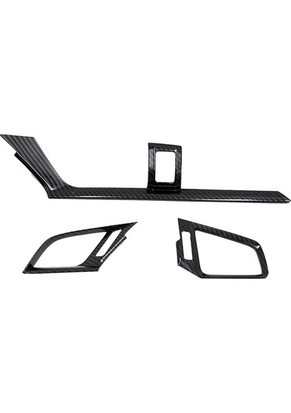 3pcs Karbon Fiber Araba Kontrol Paneli Ac Honda Civic Sedan Için Hava Havalandırma Outlet Kapak Trim Çerçeve 2016 2017 2018 2019 2020 2021 (Yurt Dışından)