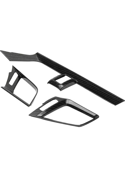 3pcs Karbon Fiber Araba Kontrol Paneli Ac Honda Civic Sedan Için Hava Havalandırma Outlet Kapak Trim Çerçeve 2016 2017 2018 2019 2020 2021 (Yurt Dışından) modelleri