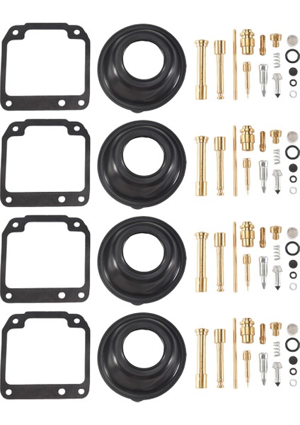 Karbüratör Onarım Kiti Jet Iğne Şamandıra Valfı Pilot Vidalı Vidalı Conta Diyaframı Yamaha XJR400 Xjr 400 R (Yurt Dışından)