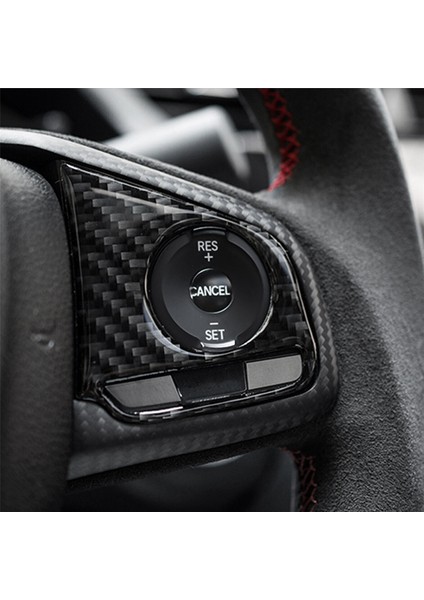 2pcs Karbon Fiber Iç Direksiyon Simidi Anahtarı Kapak Kapağı Honda Civic 2016-21 Için (Yurt Dışından) indirimleri