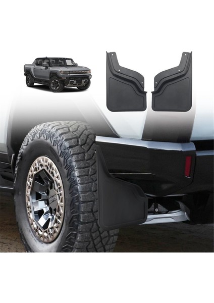 Hummer Ev Için 2022-2024 Arka Çamur Flaps Splash Gardiyan Aksesuarları Arka Çamurluk Tekerlek Sıçrama Muhafızları Mudguards 2 Paket (Yurt Dışından) fırsatları