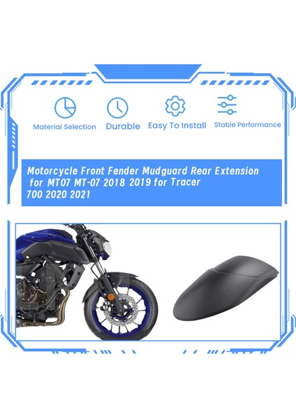 Yamaha MT07 Mt-07 2018 2019 Için Yamaha Tracer 700 2020 2021 Için Motosiklet Ön Çamurluk Çamurluk Arka Uzantısı (Yurt Dışından) modelleri
