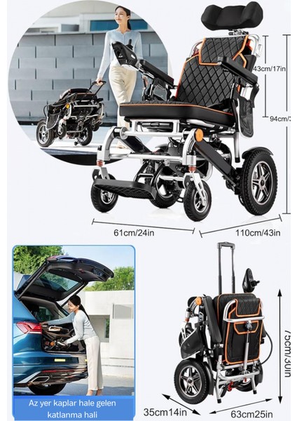 Ultra Hafif Akülü Sandalye P206