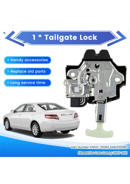Araba Bagaj Kapağı Kilit Arka Bagaj Kapak Serbest Bırakma Kilit Aktüatör Mandal 64610-33080 Toyota Camry 2007-2011 Için 6461033080 (Yurt Dışından) fırsatları