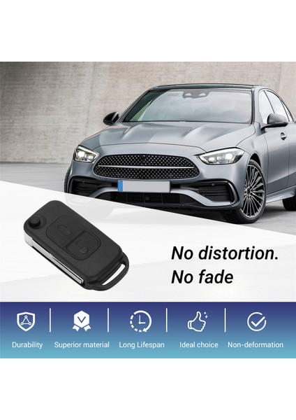 2 Düğme Flip Uzaktan Anahtar Kılıf HU64 Blade Fob Için Mercedes Benz A C E S W168 W202 Araç (Yurt Dışından) indirimleri