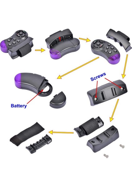 Evrensel Direksiyon Simidi Kablosuz Uzaktan Kontrol Araba Cd&#39;si Için 11 Düğmeler DVD Mp5 Player (Yurt Dışından) indirimleri