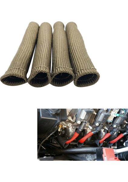 Buji Için 8pcs 2500 °, Ls1/ls2 Titanyum Için Buji Teli Botları Koruyucu Kollu Isı Kalkanı Kapağı (Yurt Dışından) fiyatları