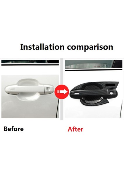 Otomatik Araba Ön Kapı Tutucu Kase Kapağı Toyota Için Koruyucu Trim Karbon Fiber Çıkartmaları Chr C-Hr 2016-2020 Aksesuarlar (Yurt Dışından) modelleri