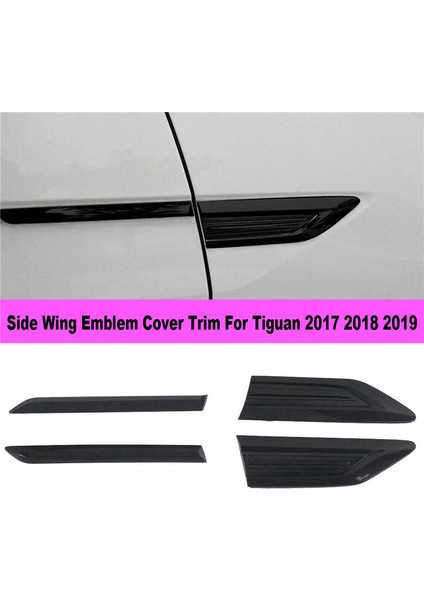 4pcs Yan Kanat Amblem Kapağı Trim Çıkartmaları Araba Dış Stil Yan Kanat Çamurluğu Için Vw Tiguan 2017 2018 2019 (Yurt Dışından) fırsatları