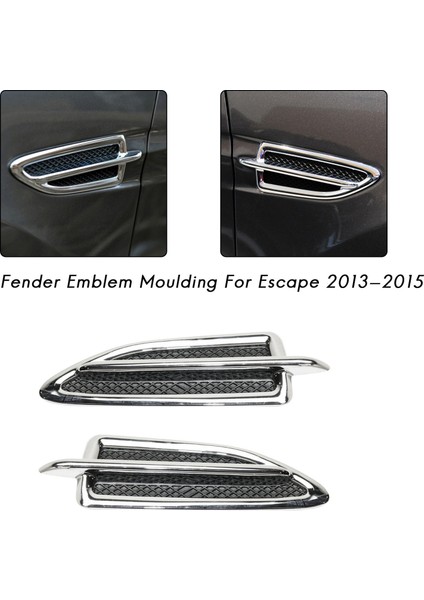 2pcs Ön Taraftaki Çamurluk Havalandırma Amblemi Kalıp Dekorasyonu Sol + Ford 13-15 Kaçış Için Sağ (Yurt Dışından) fiyatları