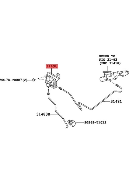 Toyota Fortuner Için Araba Debriyaj Dağıtım Valfi 31490-0K010 Hilux Vigo Innova KUN40 2005-2016 Debriyaj Akümülatörü (Yurt Dışından) fırsatları