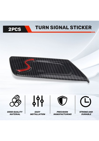 2pcs Araba Karbon Fiber Yan Dönüş Sinyali Kapağı Trim Çamurluk Çıkartma Dekorasyonu Mini Cooper Clubman 2022 (Yurt Dışından) fırsatları